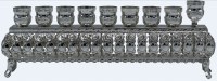Oil Menorah Silver Plated Cups 11"