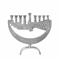 Candle Menorah Aluminum Circular Kosel Design