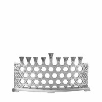 Candle Menorah Aluminum Star of David Design