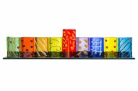 Candle Menorah Tealights Handcrafted Glass