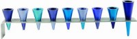 Yair Emanuel Metal Strip Cone Candle Menorah Blues