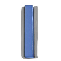 Yair Emanuel Aluminum Mezuzah Case 2 Part 10cm Blue & Silver