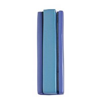 Yair Emanuel Aluminum Mezuzah Case 2 Part 10cm Torquoise & Blue