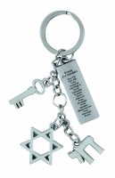 Key Chain Assorted Charms Traveler's Prayer English