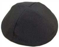Black Terylene Yarmulka 4 Part Size 2
