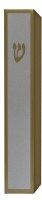 Yair Emanuel Anodized Mezuzah Square 10cm Gold & Silver
