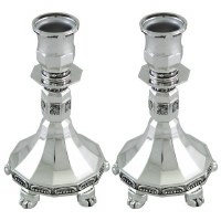 Nickel Candlesticks Octagon Shape