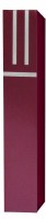 Yair Emanuel Anodized Mezuzah Squared and Strips 10cm Maroon