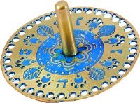Yair Emanuel Laser Cut Dreidel Oriental Torquoise