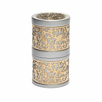 Yair Emanuel Travel Havdallah Set Laser Cut Pomegranate Design Silver