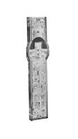 Acrylic Mezuzah Case Designed with Silver Jerusalem Pattern 15cm