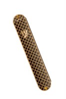 Acrylic Mezuzah Case Designed with Gold Diamond Pattern 15cm