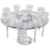 Nine Branch Crystal Candelabra on Flat Pane
