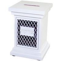 Tzedakah Box White Wood #51495