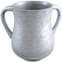 Aluminum Washing Cup Grey Waves Design