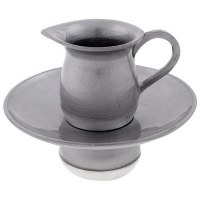 Aluminum Mayim Achronim Set with Grey Enamel Coating 6 inches