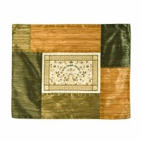 Yair Emanuel Judaica Patched Embroidered Challah Cover Shades of Gold Papercut