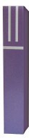 Yair Emanuel Anodized Mezuzah Squared and Strips 10cm Purple