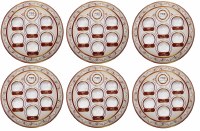 Cardboard Seder Plate Large Copper and Rose Gold Colors - 6 Pack