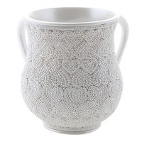 Polyresin Washing Cup with White Heart Design