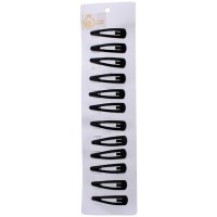 Black Yarmulka Clips 12 Pack