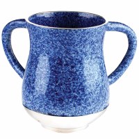 Aluminum Washing Cup Blue Marble Design