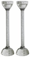 Candlesticks Crystal Crushed Glass