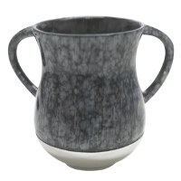Aluminum Washing Cup Grey Marble Effect Design