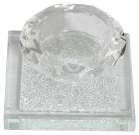 Crystal Elegant Salt Holder with Intricate Glass Design