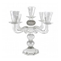 Candlelabra 5 Branch Crystal with Diamond Design