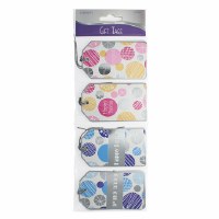 Foiled Mishloach Manos Gift Tags Large Size 12 Count