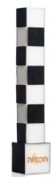 Havdallah Candle Square Shape Onyx Design Gold Accent 11"
