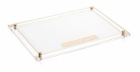 Lucite Menorah Tray Classic 2.0 Style Gold 11" x 16"
