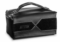 Faux Leather Esrog Box Holder Fur Arrow Design Black