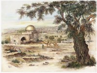 Kever Rachel Fabric Mural Sukkah Decoration 55" x 120"