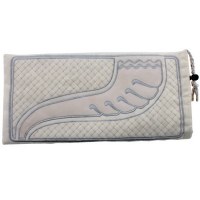 Shofar Bag White with Silver Embroidery