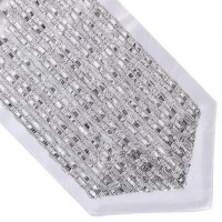 Atara Satin Silver Metallic Weave Design 5.5"