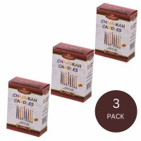 Chanukah Candles Colorful 44 Count Box 3 Pack