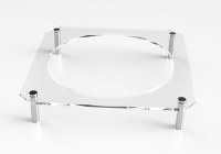 Acrylic Seder Plate Stand with Silver Standoffs 3"