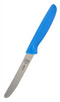 Dairy Blue Kosher Kitchen Steak and Vegetable Knife Razor Sharp Curved Tip Serrated Edge