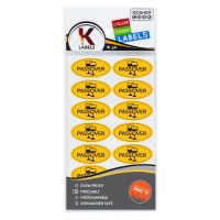Passover English Stickers Yellow 18 Pack
