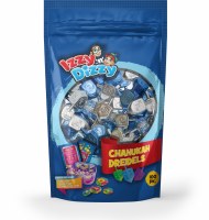 Metallic Dreidels Medium Size Blue and Silver 100 Pieces Bulk Pack