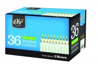 Long Shabbos Candles 5 Hour Burn Time 36 Pack