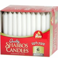 European Shabbos Candles 6 Hour Burn Time 60 Pack