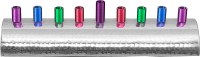 Aluminum Candle Menorah Hammered Moon Bridge Design Silver