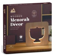 Wooden LED Menorah Décor