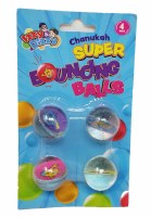 Chanukah Super Bouncing Balls 4 Pack