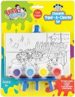 Chanukah Paint-A-Canvas Set Dancing Doughnuts Design