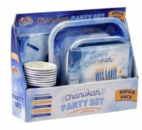 Chanukah Party Set Mega Pack Service for 8 Blue Design