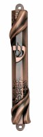 Mezuzah Case Copper Curtainted Jerusalem Design 12cm